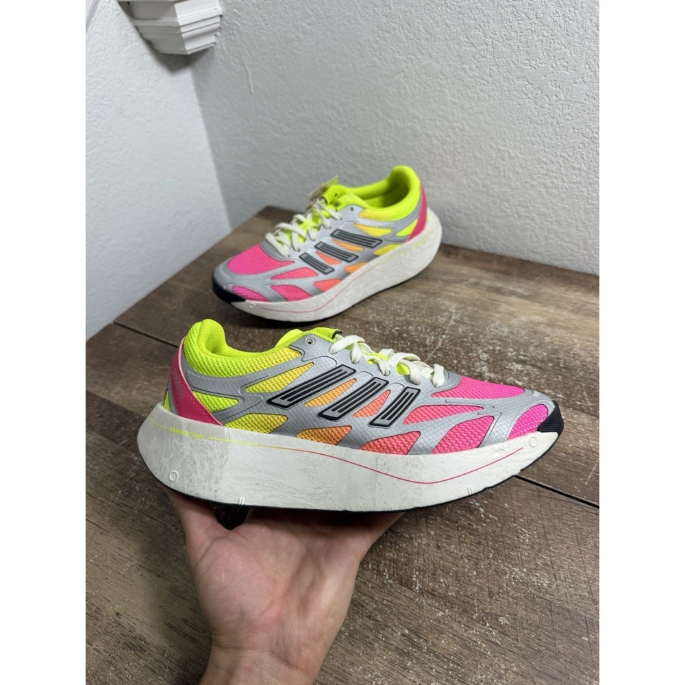 adidas Adizero Aruku Womens Pink, Yellow Sneakers Size 8 JR6175 NEW SHOES